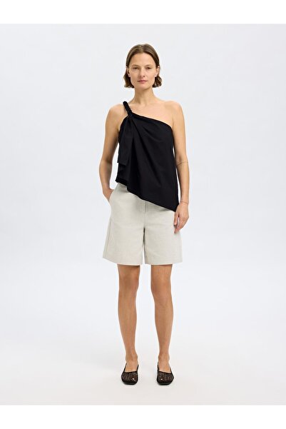 SELECTED One-Shoulder-Top Geflochtenes