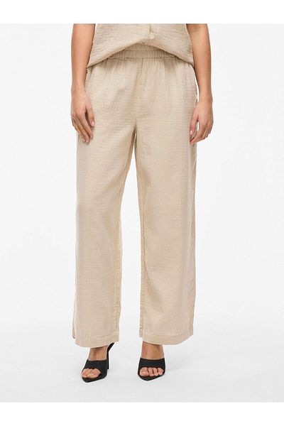 VILA Hose mit weitem Bein VILANIA High Waist