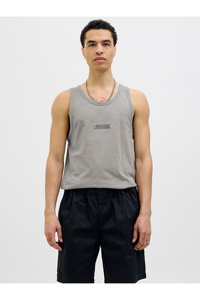 Jack & Jones Tanktop Logo Rundhalsausschnitt Tanktop