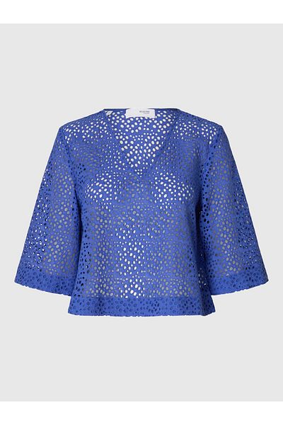 Selected Femme Crop Top Broderie Anglaise
