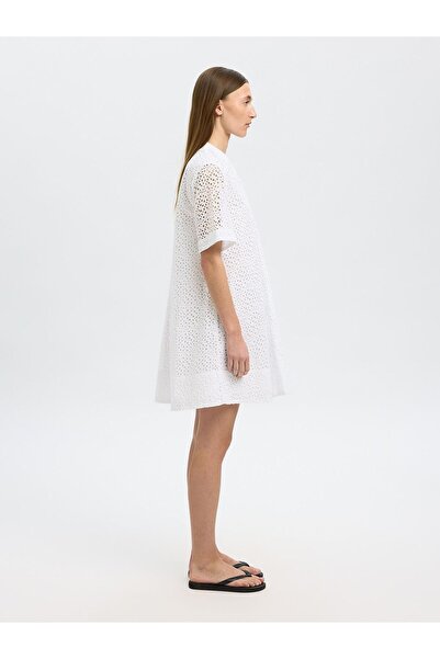 SELECTED Minikleid Broderie Anglaise