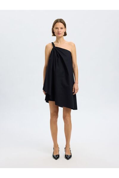 SELECTED One-Shoulder Kleid Geflochtenes