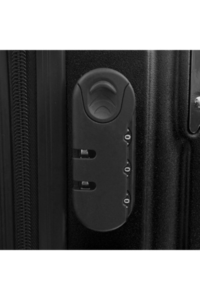 Naimeed Company Cărucior de călătorie, Naimeed D5391S, 4 roți duble 360 ​​grade, ABS, încuietoare cu combinație, Negru, 38x23x60cm