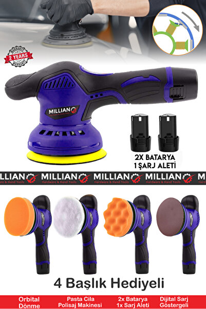 Millian 58 V Orbital 6 Kademeli Zımpara Cila Pasta Parlatma Polisaj Makinesi ...