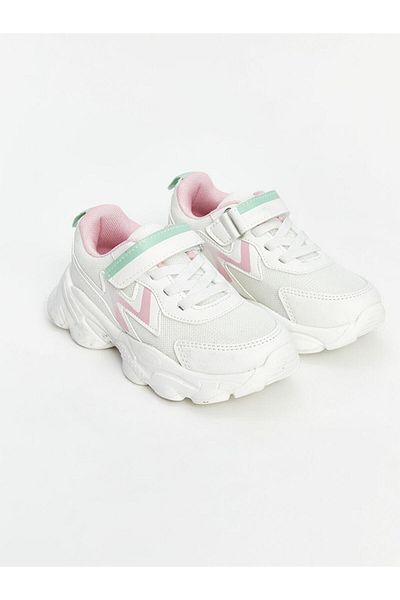 LC Waikiki Girl's Sports Shoes with Laces and Velcro (S5)