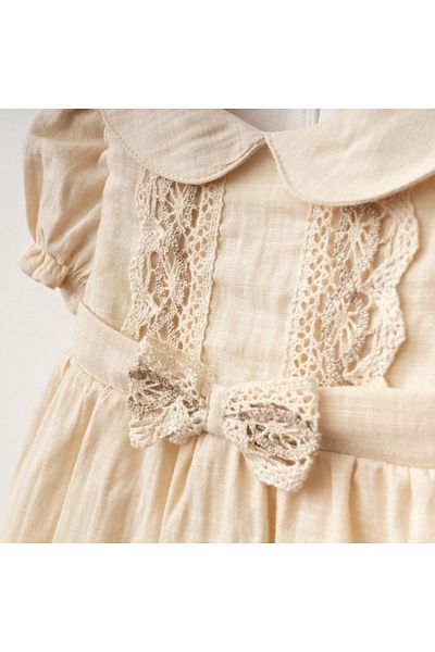 Lumia Baby Double Color Kopanaki Detailed Baby Girl Dress