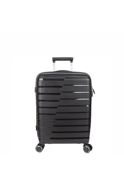 Naimeed Company Troler de călătorie Mic S, Naimeed D5962, 4 roți duble detașabile la 360 de grade, PP, Negru, 37x20x48cm