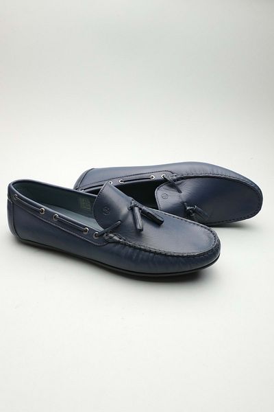 Gondol Men's Genuine Leather Classic Loafer Navy Blue 45 Ttx. 601130