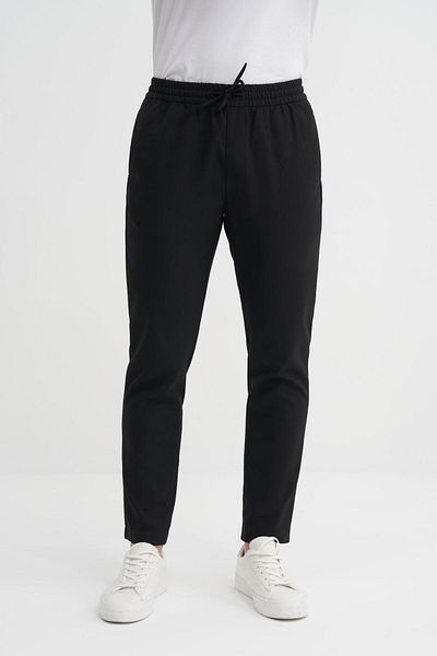 Cazador Ανδρικό Jogger Slim Fit ελαστικό κορδόνι από κομψό υφασμάτινο παντελόνι