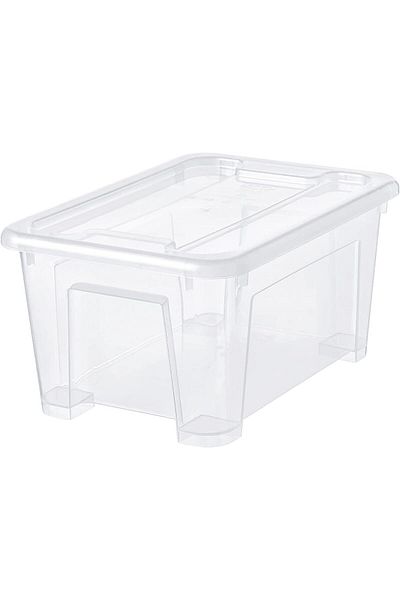 IKEA Samla Box With Lid, Transparent, 28x20x14 Cm/5 L, Pack Of 1