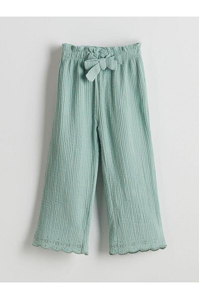 LC Waikiki Elastic Waist Muslin Girl's Trousers (S5)