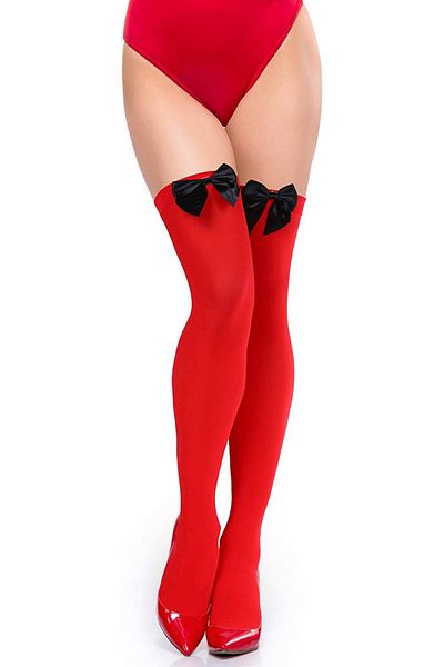 MCM GROUP Red Garter Socks with Black Bowknot My Gift Bag1213