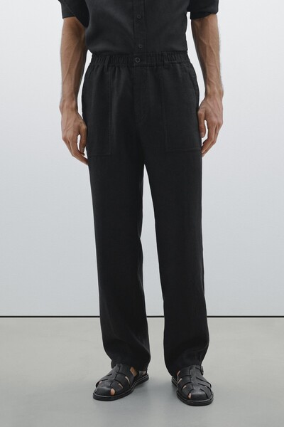 Massimo Dutti %100 keten jogger pantolon