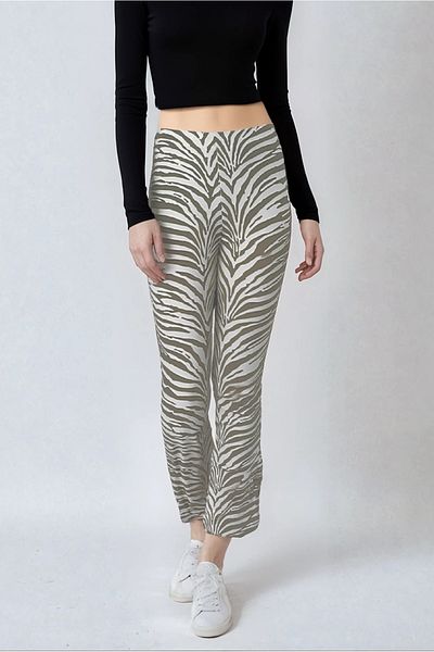 Kyron Cotton Fabric High Waist Pants / with Leopard and Zebra Pattern Options / Comfortable and Stylish Design