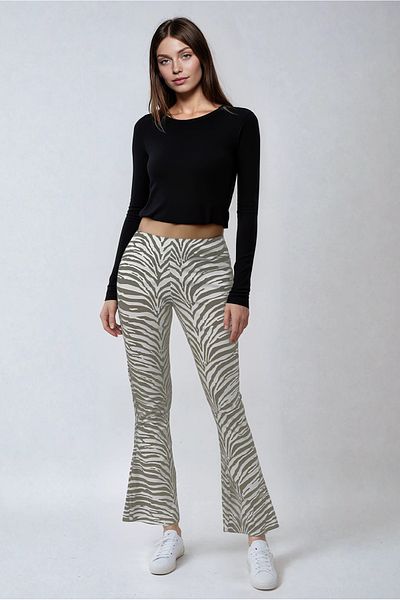 Kyron Cotton Fabric High Waist Pants / with Leopard and Zebra Pattern Options / Comfortable and Stylish Design