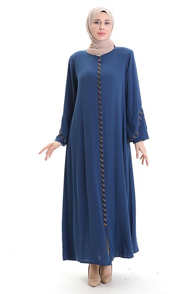 sefamerve Μεγάλο μέγεθος ριγέ Ferace 2038-01 Indigo