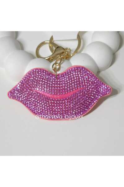 MORMAVİ إكسسوار حقيبة الشفاه من مارسيلا، سلسلة مفاتيح