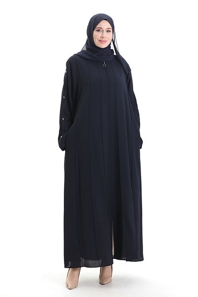 sefamerve Φερμουάρ μεγάλου μεγέθους με ραφές 6177-07 Navy Blue