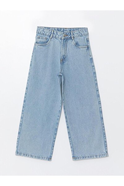 LC Waikiki Beli Ayarlanabilir Lastikli Kiz Cocuk Jean Pantolon - S50467Z4