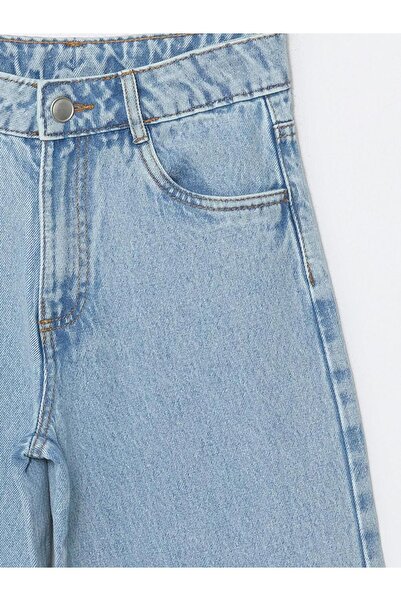 LC Waikiki Beli Ayarlanabilir Lastikli Kiz Cocuk Jean Pantolon - S50467Z4