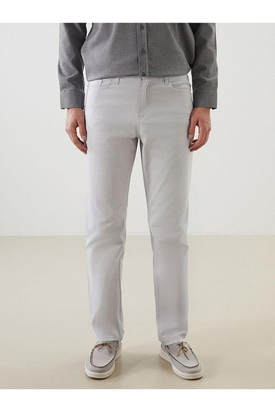LC Waikiki Lcwaikiki Classic Gray Standard Fit Gabardine Men's Chino Trousers