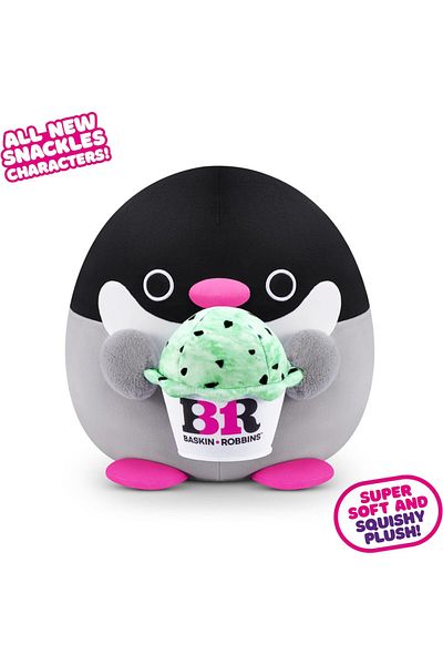 Zuru Snackles Series 2 Penguin & Baskin-Robbin 14 Inch Plush by ZURU, Ultra Soft Plush, Collectible Pl...