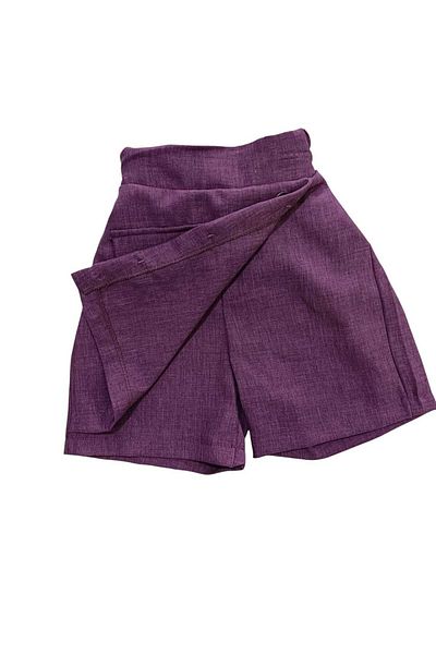Kamex Bow Blouse and Button Detail Shorts Set