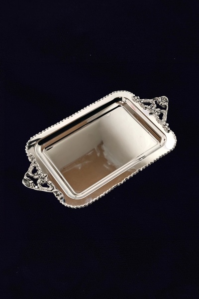 Ayşegül Yıldırım Old New ALBA Gümüş Kaplama Oval Dikdörtgen Tepsi