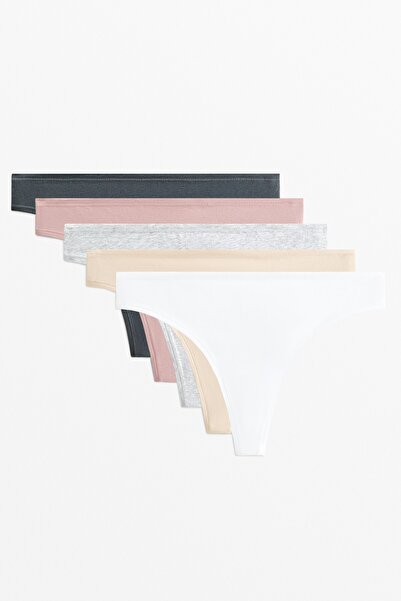 Oysho 5 adet pamuk karışımlı tanga külot