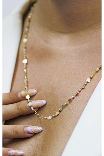 DİAMİNE PIRLANTA 14 Ayar Altın Kalp Dorika Kolye