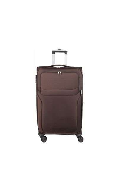 Naimeed Company Small travel trolley, Naimeed D5973, 4 double wheels 360 degrees, textile material, Brown,36x23x52cm