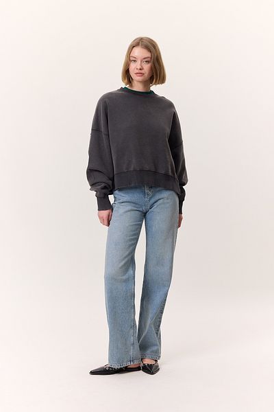 Manuka Washed Effect Sweatshirt Anthracite
