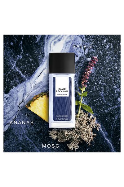DAVİD Deodorant natural spray David Beckham Classic Blue pentru barbati