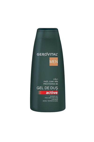 GEROVITAL Gel de dus Gerovital Men Active 3 in 1