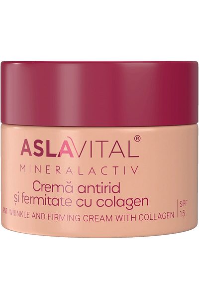ASLAVİTAL Anti-wrinkle and firming cream with Collagen SPF 15 for sensitive skin Aslavital Mineralactiv