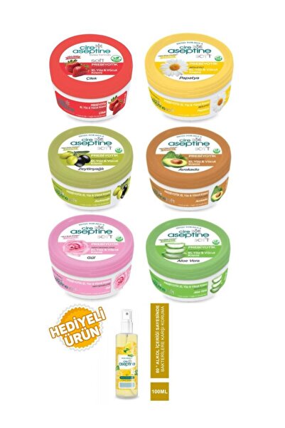 CIRE ASEPTINE 30 Ml Karma Krem 6 Çeşit+100ml Kolonya Hediyeli