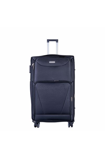 Naimeed Company Troler mic de călătorie, Naimeed D5998, 4 roți duble 360 ​​grade, material textil, Negru, 35x21x58cm