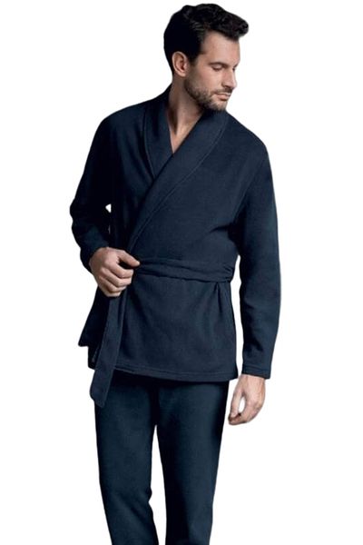 Enrico Coveri Men's long-sleeved bathrobe Enrico Coveri Blue
