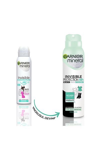 Garnier Deodorant antiperspirant spray Garnier Mineral Invisible pentru femei
