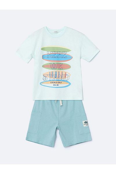 LC Waikiki Crew Neck Boys' T-Shirt and Shorts (S5)