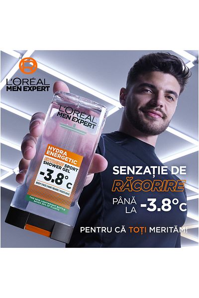 L'Oreal Paris Gel de dus racoritor L'Oreal Paris Men Expert Hydra Energetic Extreme Sport pentru barbati