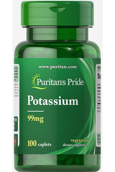 Puritan's Pride Potassium 99 mg – 100 Caplets