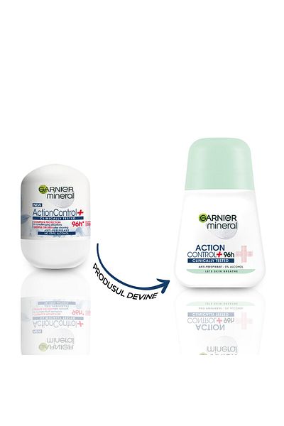 Garnier Deodorant antiperspirant roll-on Garnier Mineral Action Control Clinically Tested pentru femei