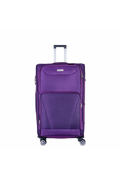 Naimeed Company Troler mic de călătorie, Naimeed D5997, 4 roți duble 360 ​​grade, material textil, Mov, 35x21x58cm