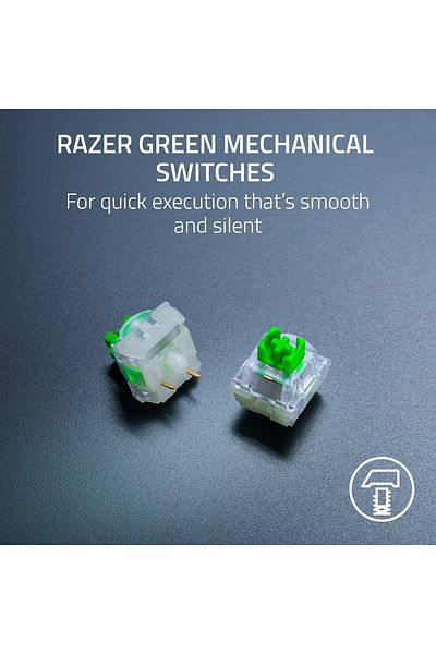 RAZER لوحة مفاتيح الألعاب الميكانيكية BlackWidow V4 X: مفاتيح خضراء - إصدار ماين كرافت