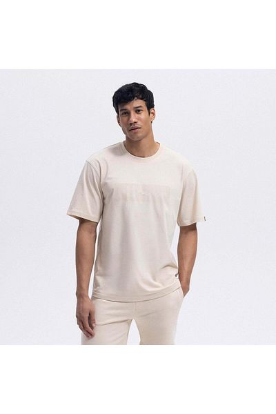 Ellesse EM390-ECR Oversize Ανδρικό T-Shirt - Εκρού