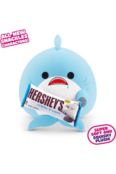 Zuru Snackles Series 2 Shark & Hershey (Cookies n Cream) 16 Inch Plush by ZURU, Ultra Soft Plush, Coll...