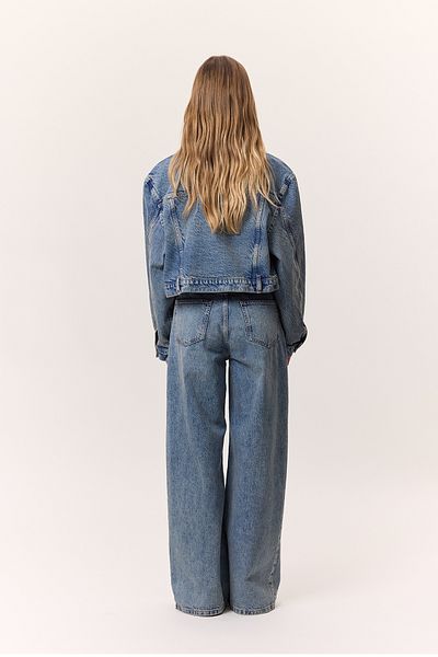 Manuka JACHETĂ SCURTĂ DE DENIM CU Buzunar ALBASTRU ÎNCHIS