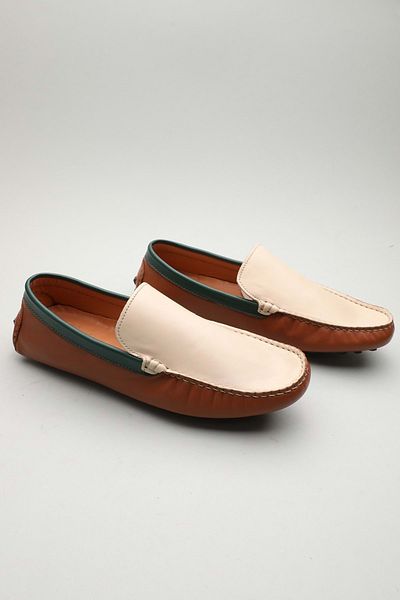 Gondol Men's Genuine Leather Classic Loafer Beige Combination 41 Ttx. 601135