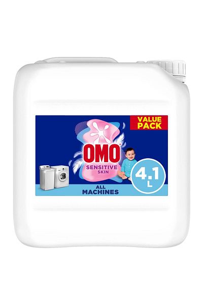 Omo Laundry Liquid Detergent For Sensitive Skin Value Pack 4.1 Litres